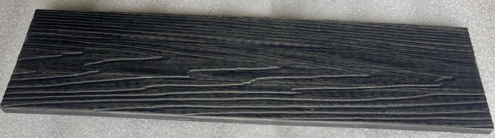 Заборная доска полнотелая двухсторонняя 3D тиснение под дерево 137*10 Цвет Графит