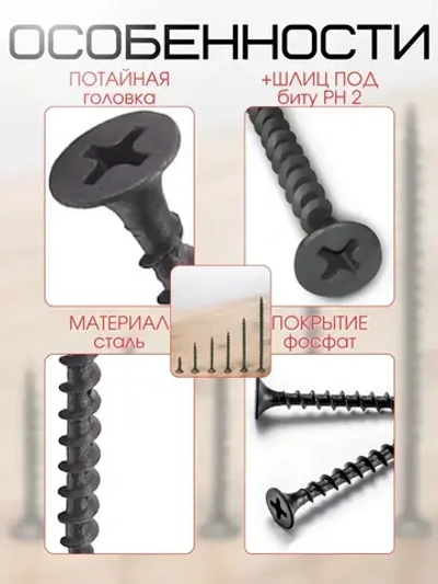 Набор саморезов 3.5 x 25, 32 мм 600 шт. 1 кг.