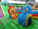 Коммерческий надувной батут «Парк развлечений Мульти» 15*8*8 м