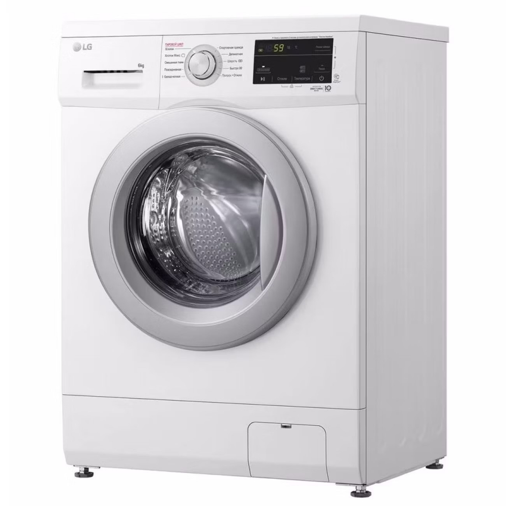 Стиральная машина LG F2J3NS1W 6 кг, 1200 об/мин, 45 см, инверторный мотор, пар, белая