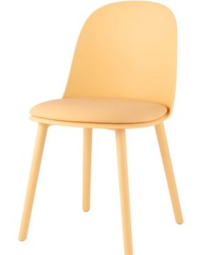 Стул Fog с подушкой пластик желтый