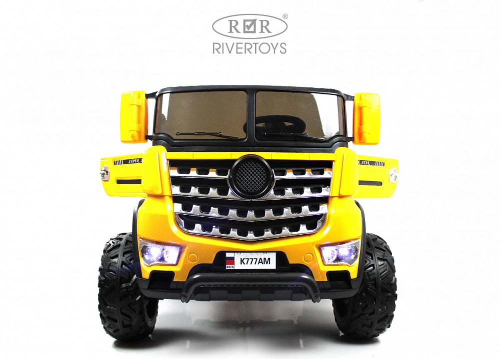 Детский электромобиль RiverToys K777AM желтый
