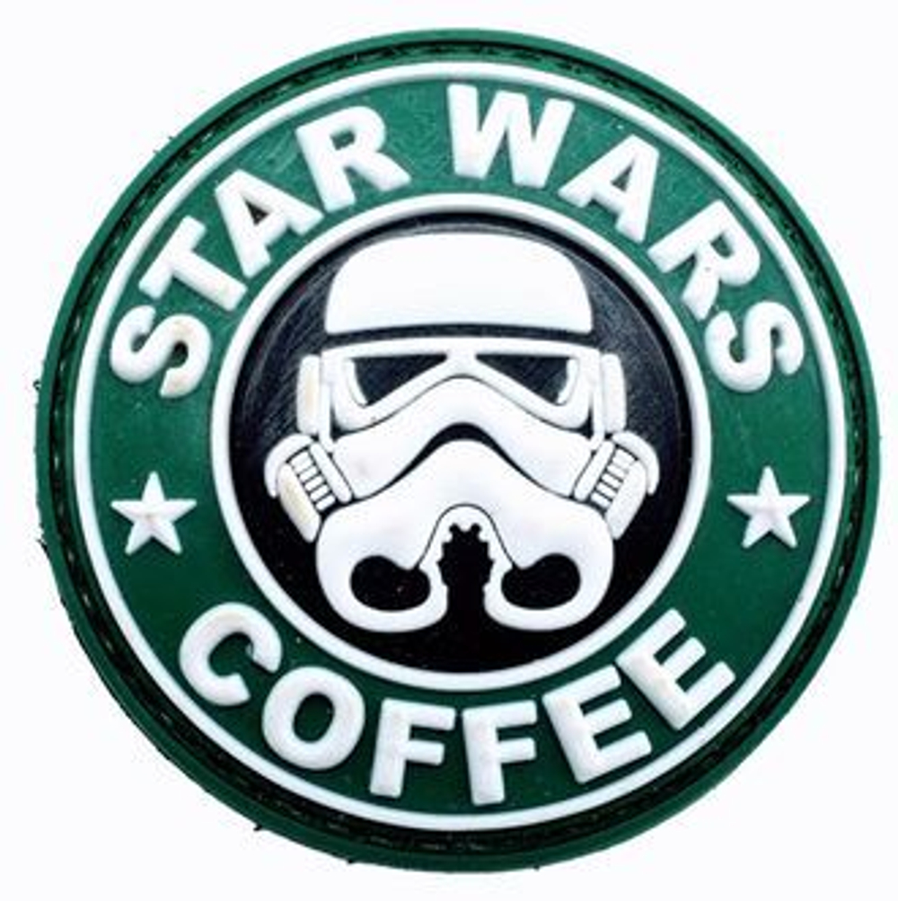 Патч Stars wars coffee штурмовик ПВХ (6 см)