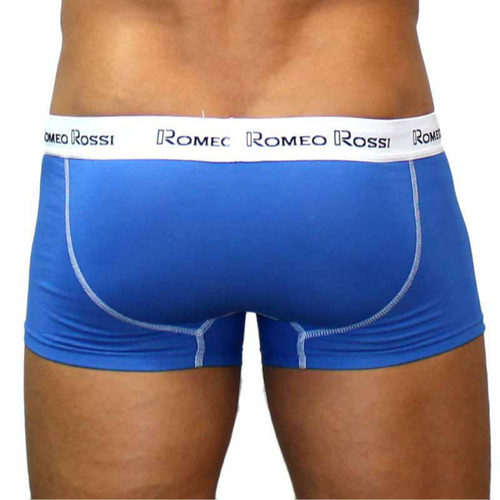 Набор мужских трусов боксеров 5в1+ПОДАРОК голубые Romeo Rossi 365-065