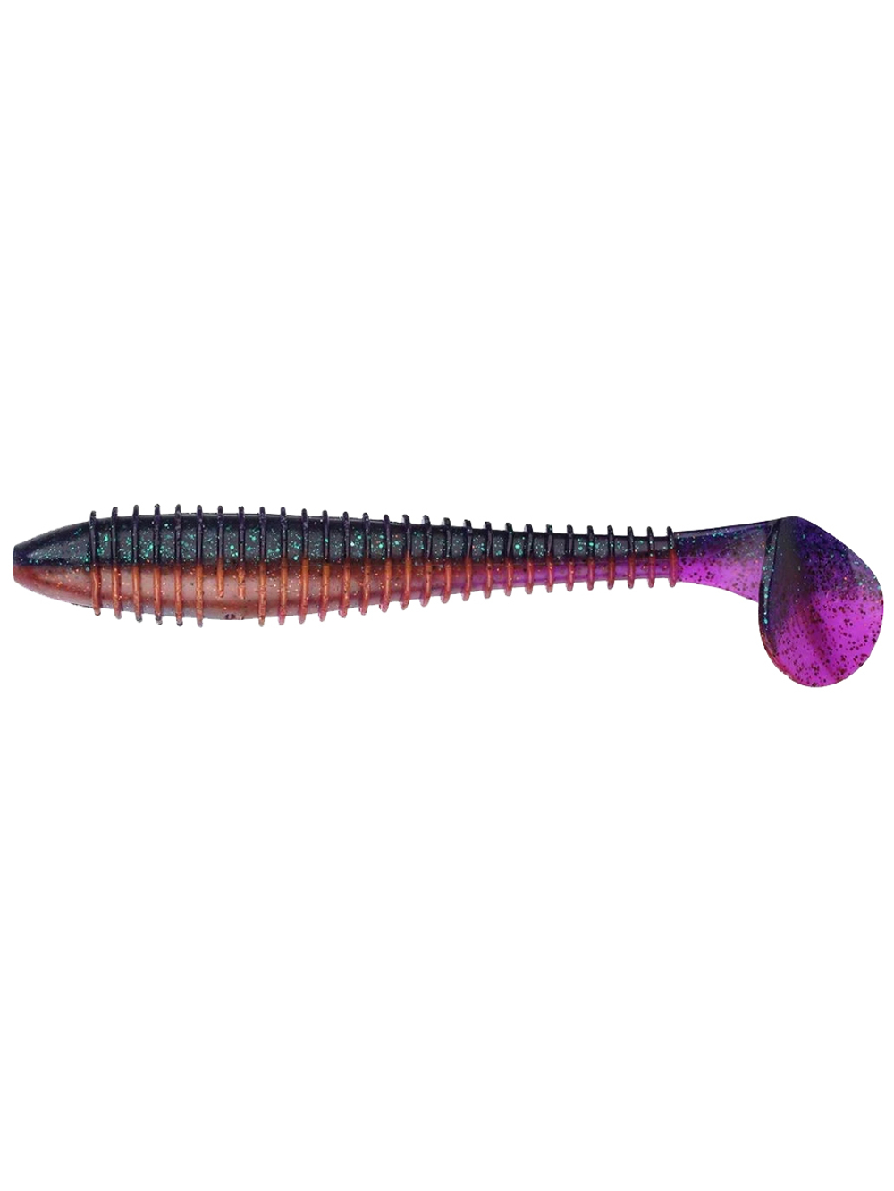 Приманка силиконовая Keitech Swing Impact 4.5" #417 Gold Flash Minnow, 3 упаковки по 6 штук