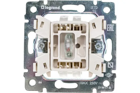Выключатель Legrand Valena 1-клавишный с индикатором белый 00758