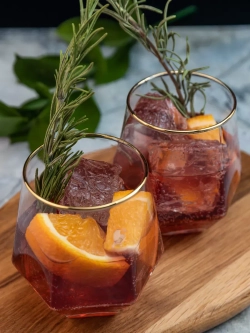 Набор шестигранных стаканов, 330мл, золотая кайма, 6 шт.