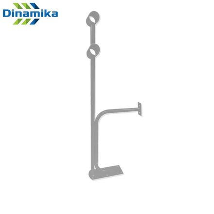 Хореографический кронштейн напольно-пристенный двухрядный (Белый)