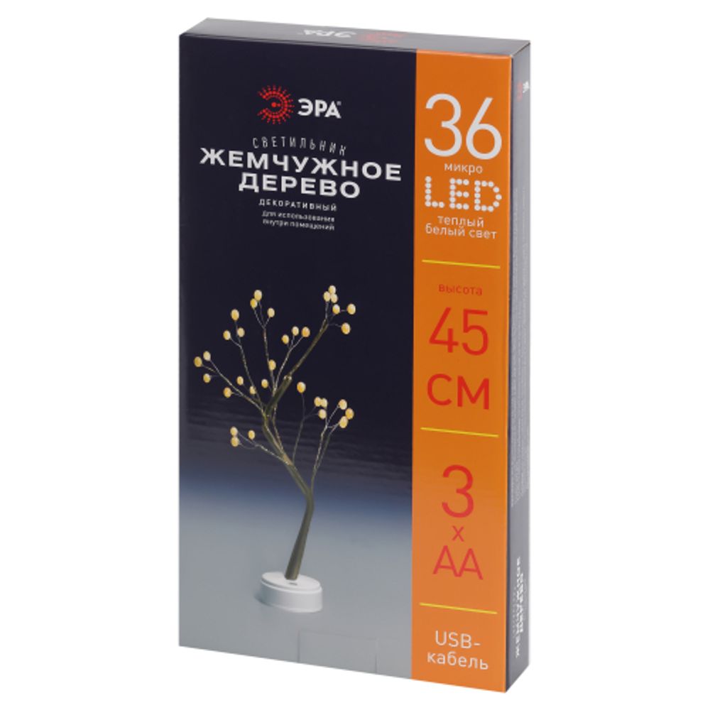 Светодиодная новогодняя фигура ЭРА ЕGNID-36W жемчужное дерево 36 LED | Фигуры