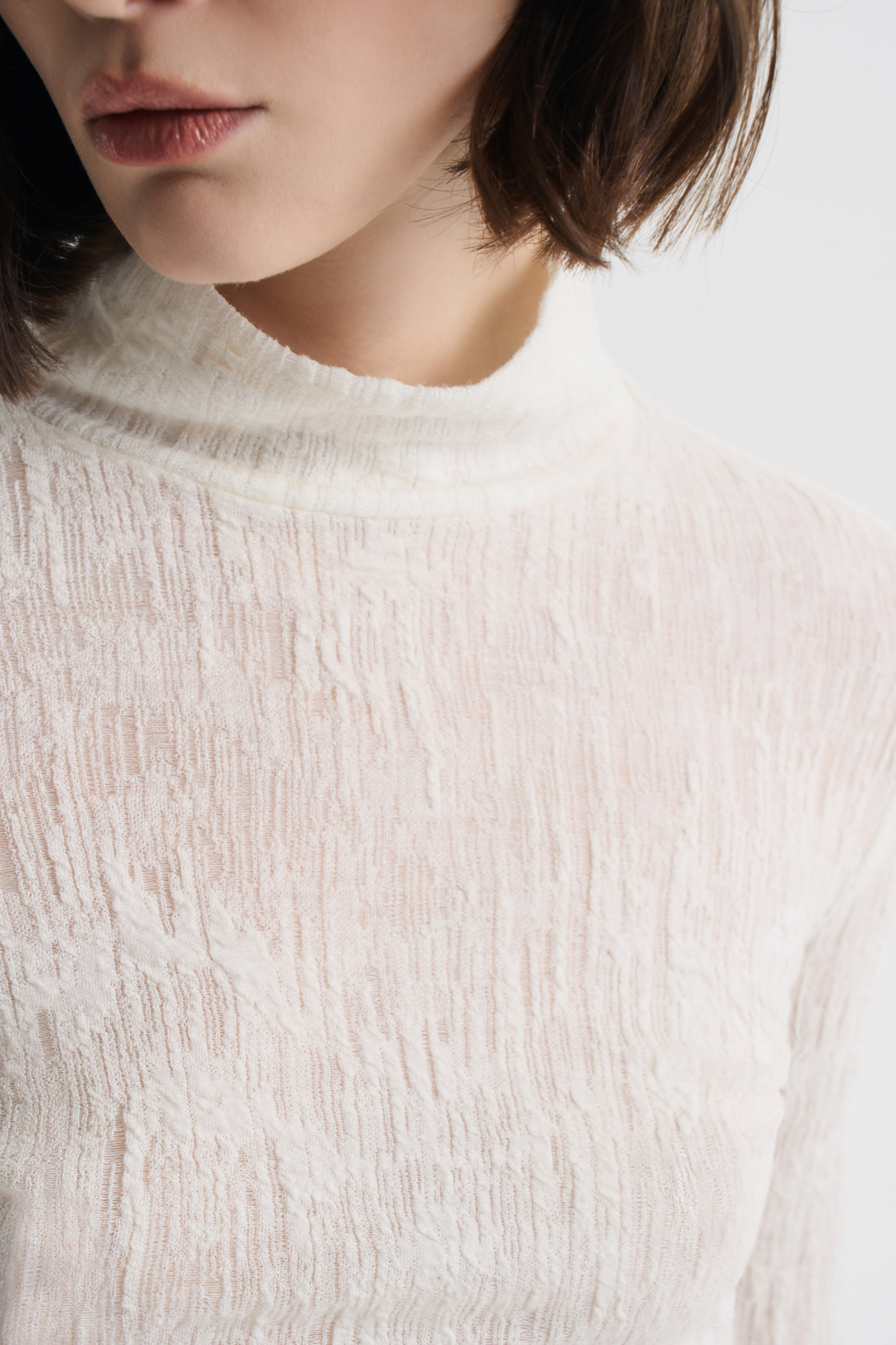 Водолазка из фактурной шерсти