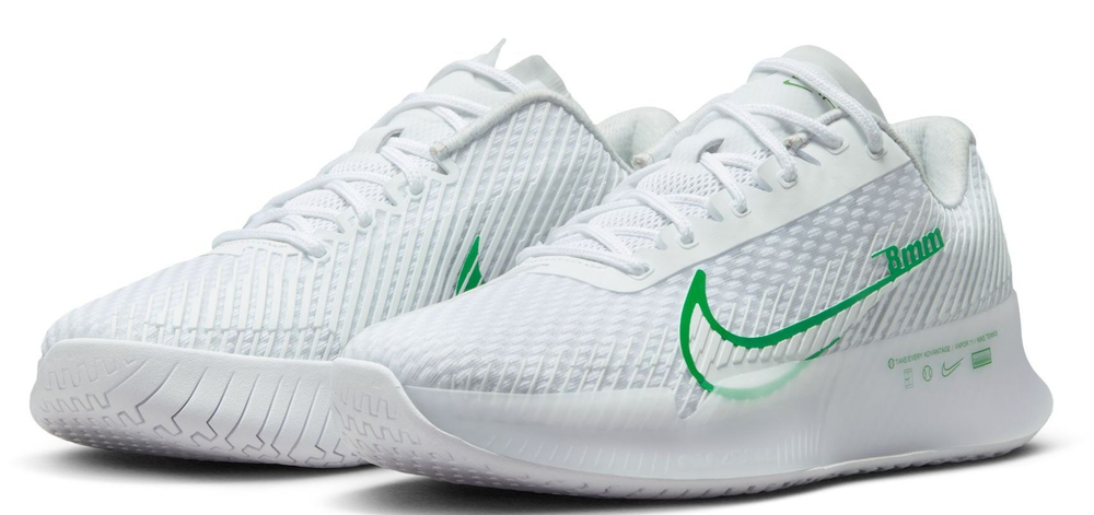 Женские Кроссовки теннисные Nike Zoom Vapor 11 - white/kelly green