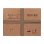 Стул MOLLY разборный черный каркас серое сиденье