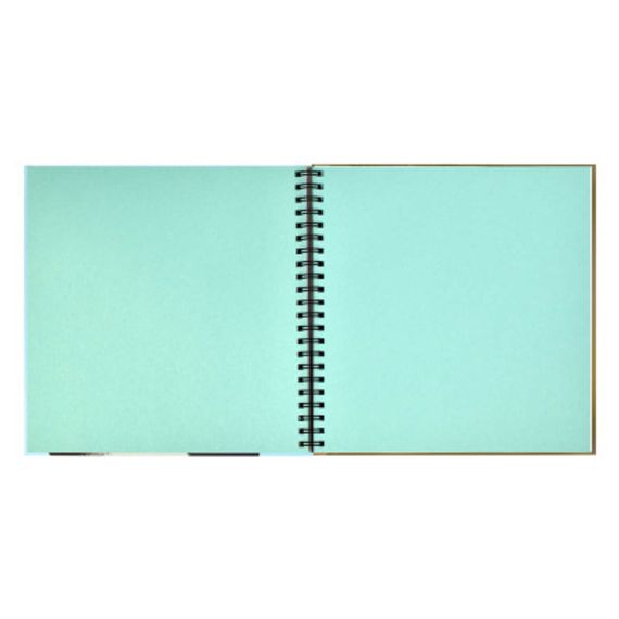 Скетчпад 195х195 мм, 48 л, блок - белый офсет, зелёный офсет, крафт-бумага 80 г/м², арт. 62825
