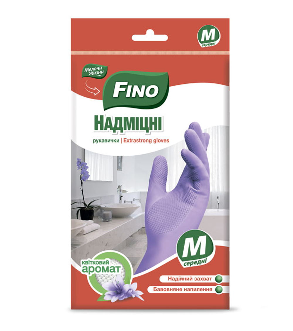 Перчатки латексные Fino Сверхпрочные неопудренные M (1 пара)