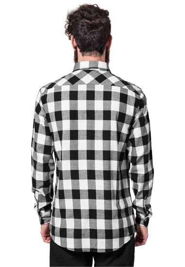 Рубашка URBAN CLASSICS Checked Flanell Shirt (Разноцветный (Black/White)