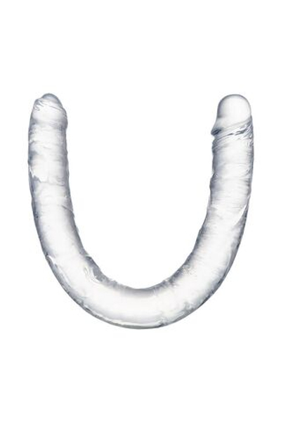 Прозрачный двухсторонний фаллоимитатор Double Dildo - 40 см. (Цвет: прозрачный)