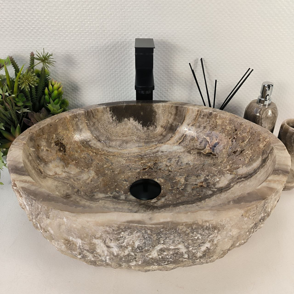 Раковина из оникса Erozy Grey EO-64728 51*41*16 0156