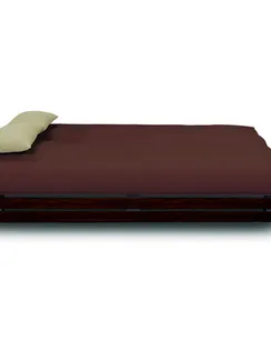 Диван «Манго 1», обивка «нео шоколад», подушки «нео латтэ», панель орех