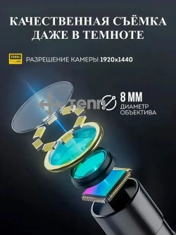 Видеоэндоскоп/Эндоскоп/360 градусов/8мм/ПК и Android /ручной эндоскоп