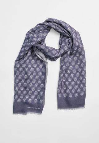 Шерстяной палантин Qarlygash & Qyzgaldaq BLUE 68х180