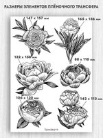 Трансфер для декупажа переводной рисунок для поверхностей пион 016