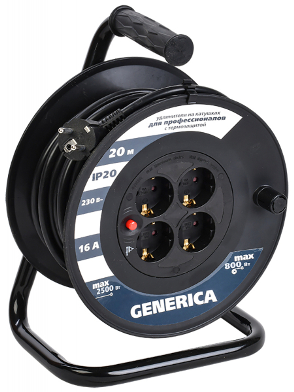 GENERICA IEK Удл. на кат. 4гн с З/К 20м16А ПВС 3х1,5