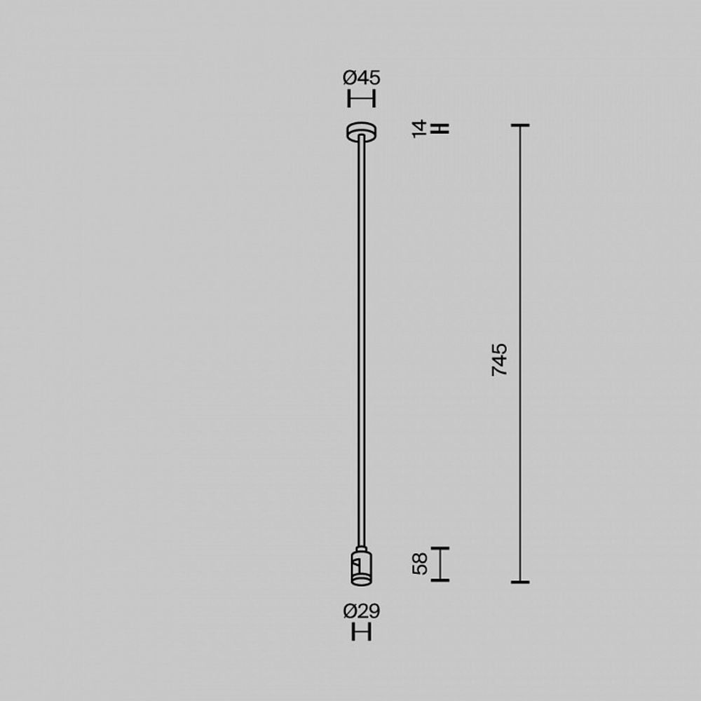 Основание на штанге Maytoni Accessories for tracks Flarity TRA159C-B1-BS