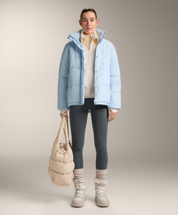 Oysho Утепленная водоотталкивающая куртка Primaloft®, голубой