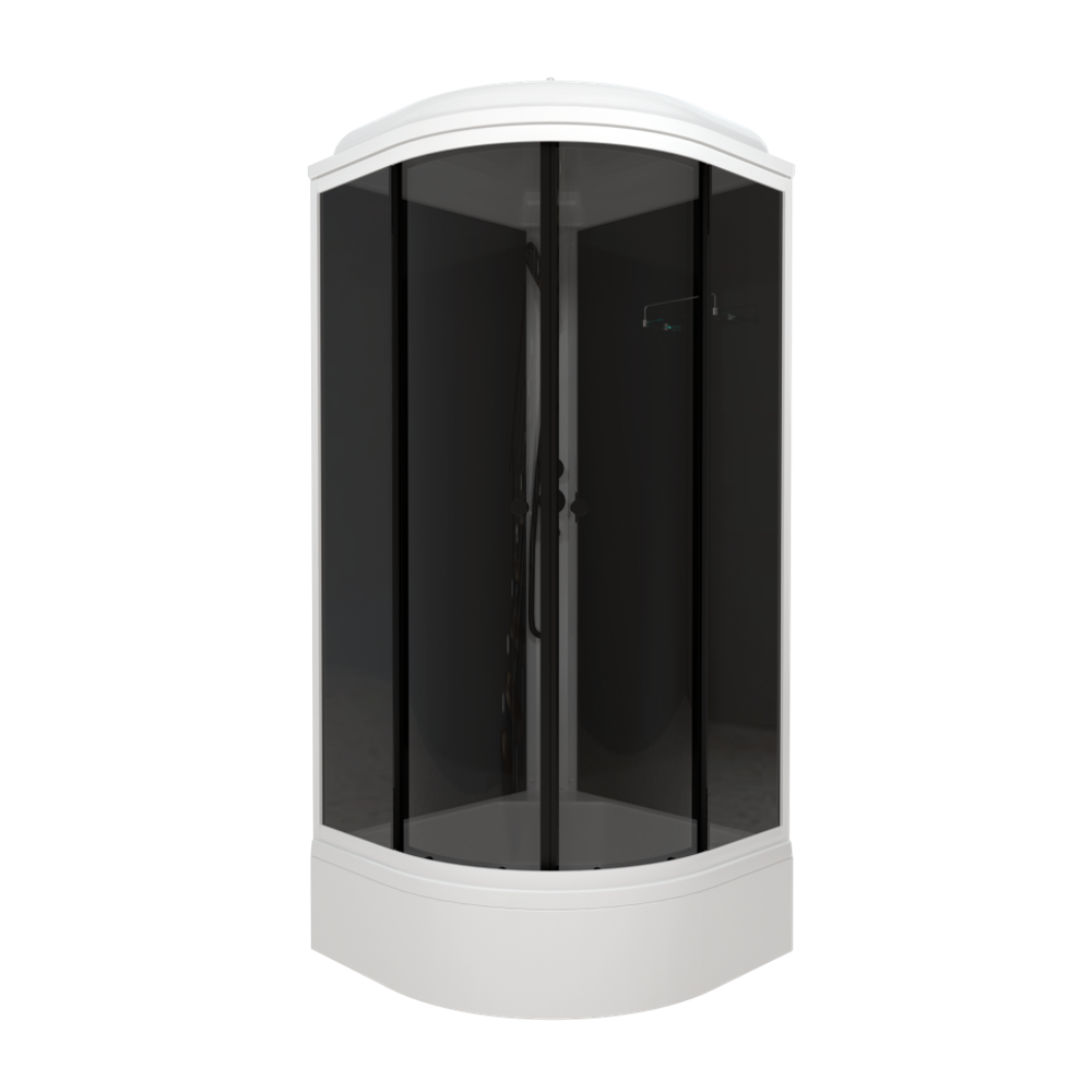 Душевая Кабина Грэй-Блэк 90*90 В