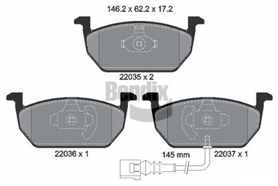 BENDIX Braking - BPD1092-BEN - Brake Pad Set, disc brake
