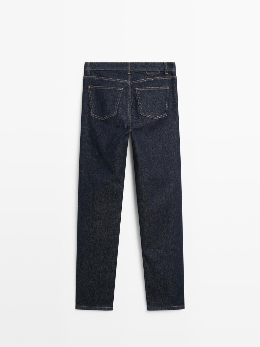 Massimo Dutti Джинсы прямого кроя со средней посадкой, темно-синий