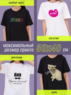 Футболка на заказ с своим фото принтом надписью