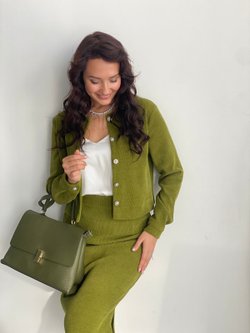 Юбка из трикотажного вельвета