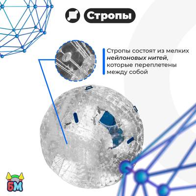 Зорб ТПУ «Капля», диаметр 2.2 м, с усиленным сиденьем