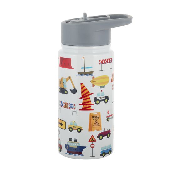 Термобутылка детская 480 мл. с трубочкой Kamille KM 2162 с 3D принтом