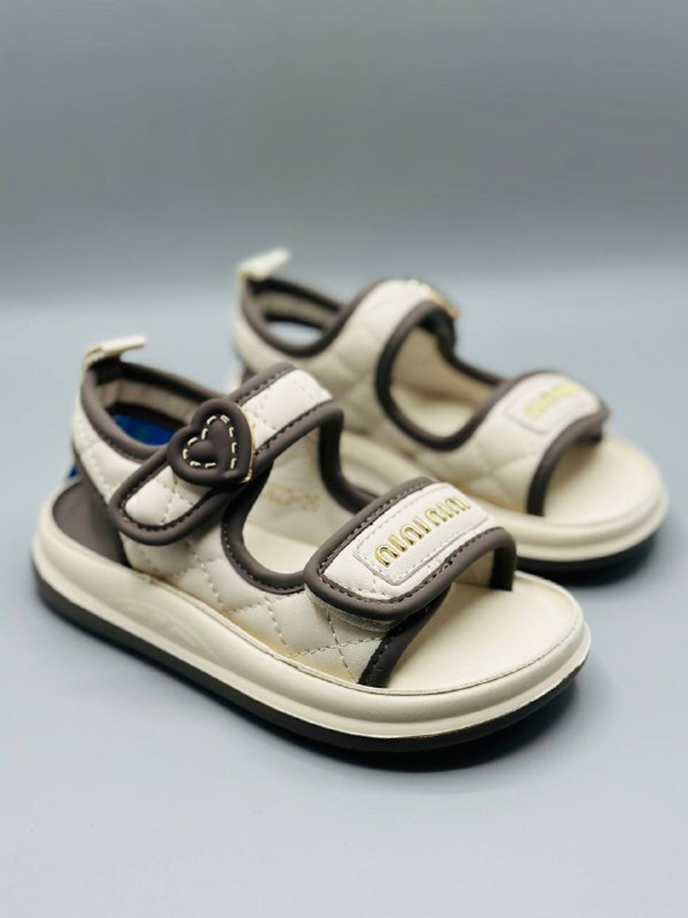 Детские кожаные босоножки Miu Miu