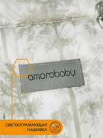 Конверт зимний меховой AMAROBABY Snowy Baby Олени, бежевый, 105 см.