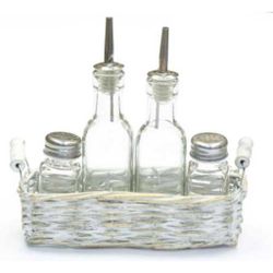 Набор для специй 4 предмета в плетеной подставке 22,5*7,8*5,5/19 см P.L. Proff Cuisine