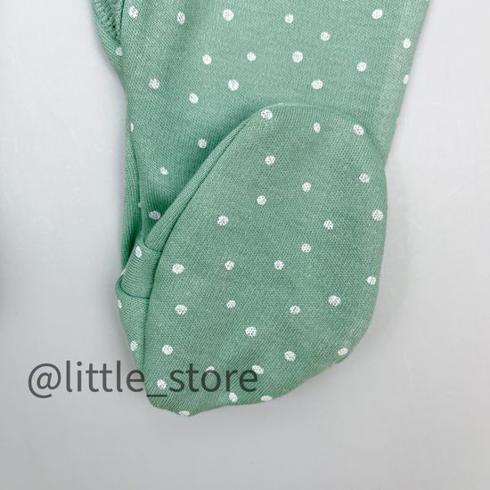 Слип хлопковый "Домик в лесу" горошки на пыльной мяте