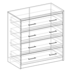 Комод Дакота серый крафт/тиз серый