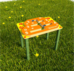 Уличный развивающий стол Путешествие шариков по числовому лабиринту