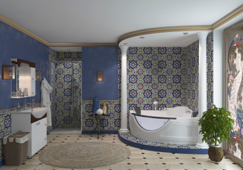 Ванна ГМ 1550*1550*750 с насосом OLB-806 с переливом