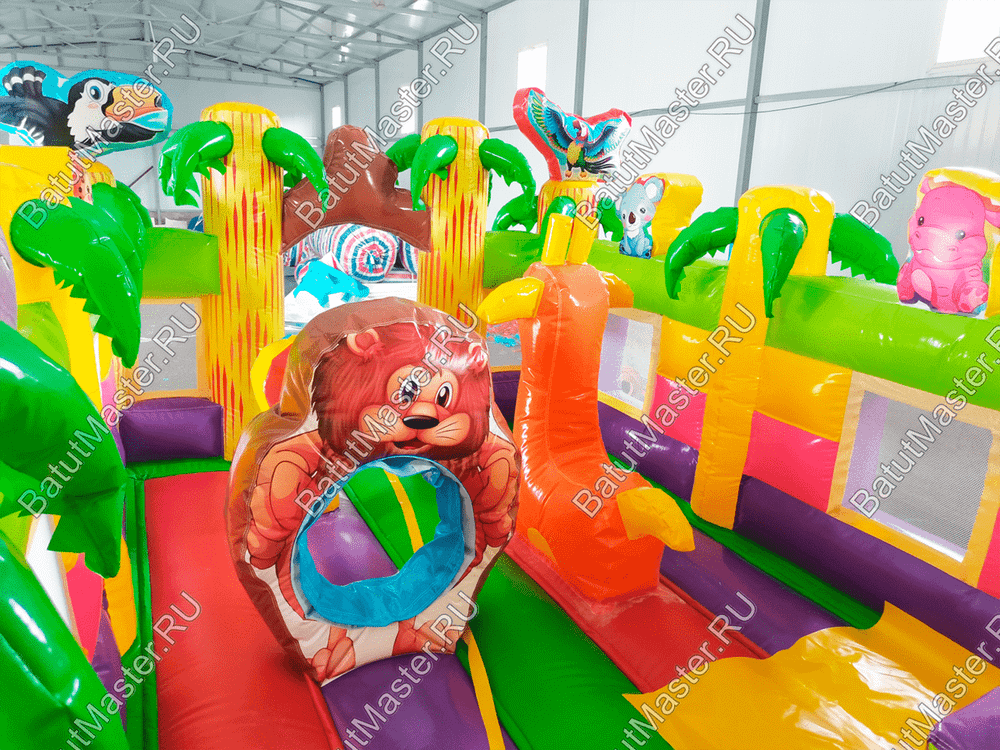 Коммерческий надувной батут "Звериная команда 2" 8*3,5*5 м