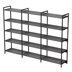 10ССТ.5.800 Стеллаж средний тройной 5 полок, широкий (2360*400*1704)