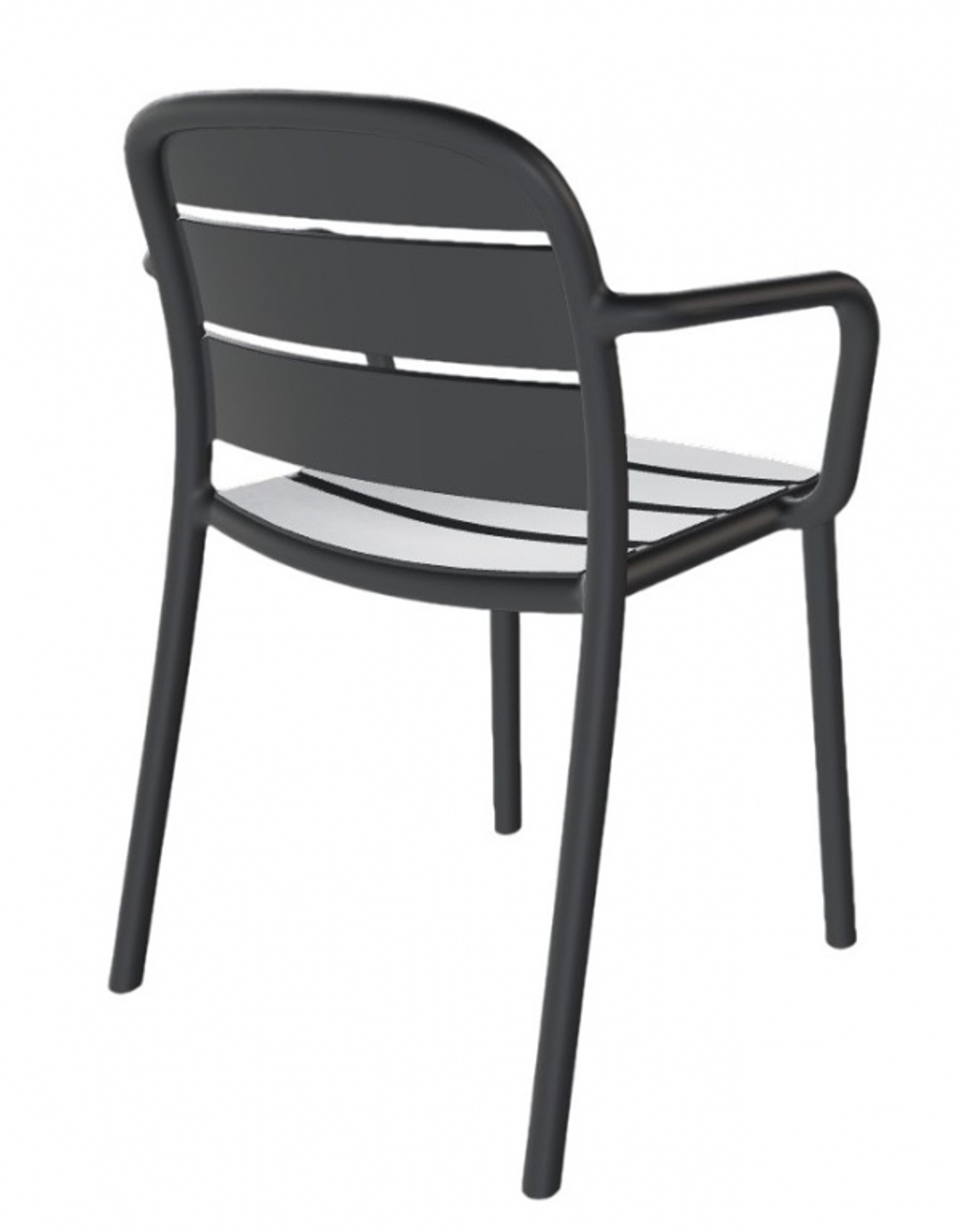 Кресло пластиковое Papatya Beykoz-K, антрацит