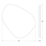 Зеркало Evoform с LED-подсветкой 28 W 100х100 см Без выключателя Теплый белый свет