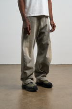 Джинсы Nothomme Monterest Limited Edition Vintage Washed Distressed Curved Blade Jeans "Washed Khaki Grey"