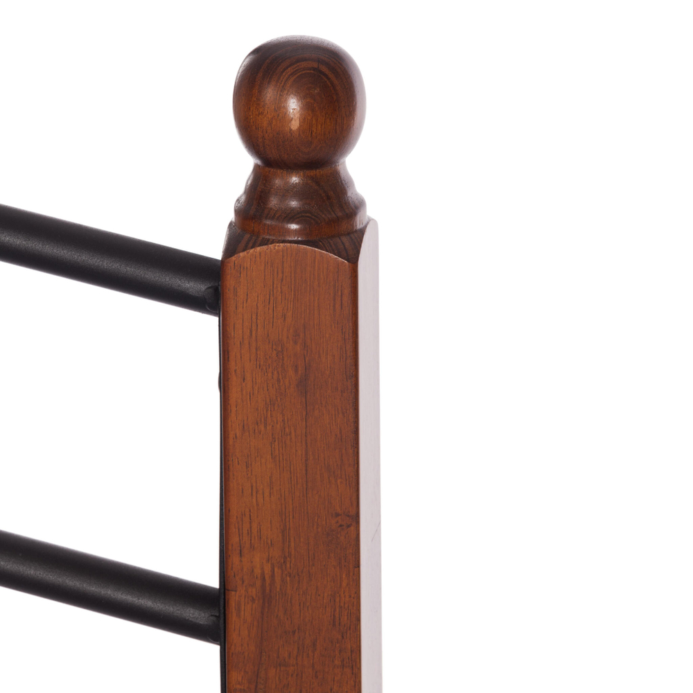 Кровать AT-126 дерево гевея/металл, 160*200 см (Queen bed), красный дуб/черный