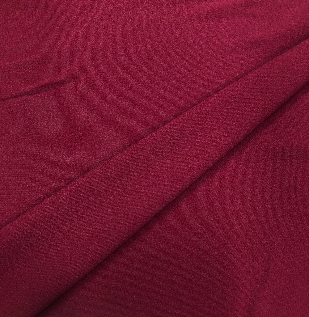 Ткань Креп плательный бордовый, арт. 327645