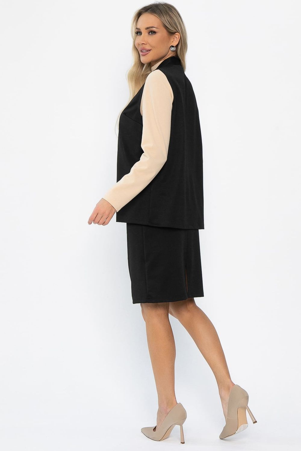 Костюм с юбкой Окси (черный) К14336-8М LT Collection